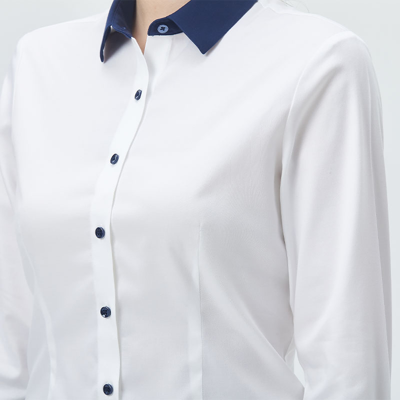 Venda Quente Personalizada 100% Blusa de Seda Chiffon Poplin Formal Slim Fit Luxuosa de Manga Longa para Mulheres Escritório ao Ar Livre Primavera Verão Outono