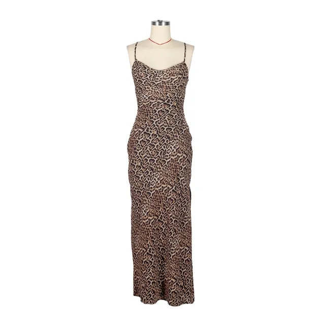 Vestido longo slim-fit de malha com decote redondo e cintura ajustada, hipoalergênico, para compras