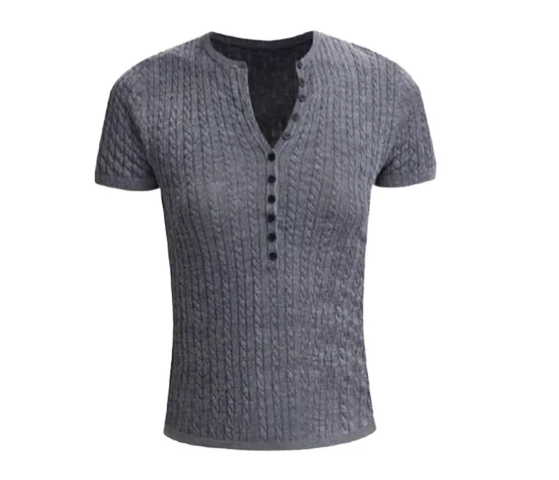 Blusa Feminina de Manga Curta Malha Camisetas Tops Pulôver 2