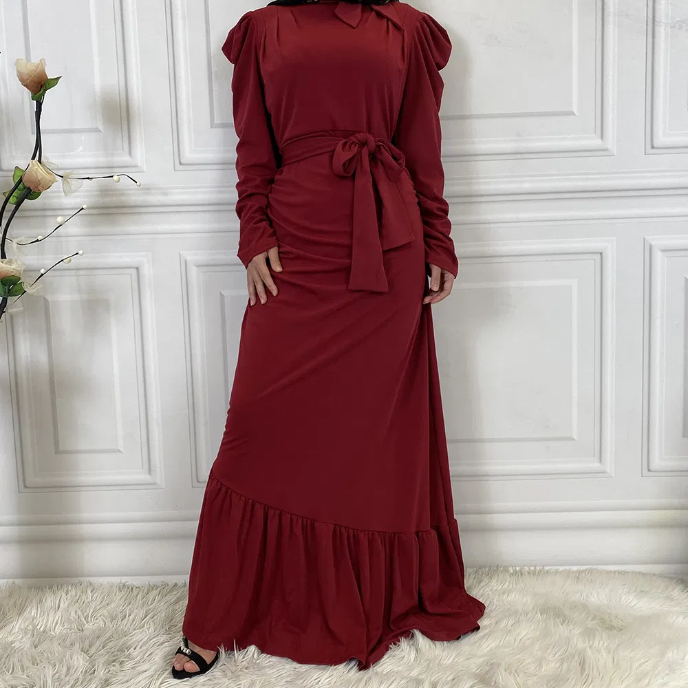 Vestidos Maxi Casuais Longos para Mulheres Moda Feminina Roupas de Verão Vestuário Ocidental Vestido Abaya de Dubai Vestido Islâmico Muçulmano