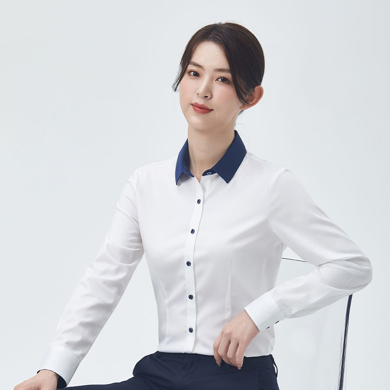 Venda Quente Personalizada 100% Blusa de Seda Chiffon Poplin Formal Slim Fit Luxuosa de Manga Longa para Mulheres Escritório ao Ar Livre Primavera Verão Outono