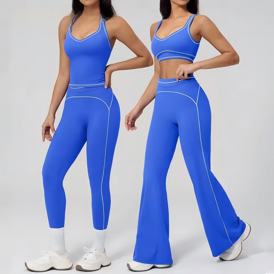 Conjunto de Yoga 2PCS Roupas Femininas Conjuntos Esportivos Roupas de Academia Roupas de Corrida Sutiã Esportivo Conjuntos Femininos Roupas de Treino Roupas de Yoga Esportivas