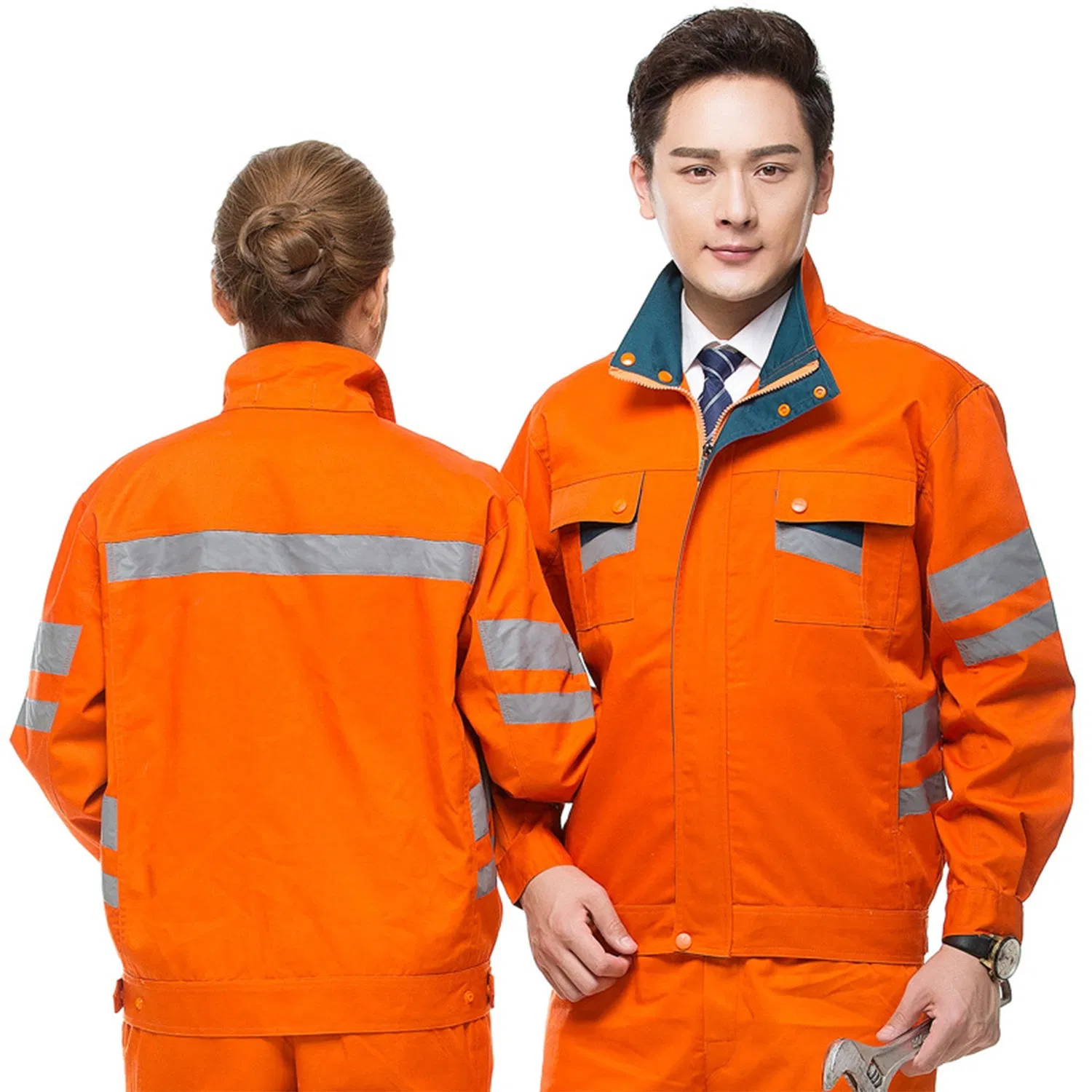 Fabricante de Roupas OEM Venda Quente Refletivo Antichama Atacado Seguro de Trabalho Soldagem Impressão em Conjunto de Roupas de Produção para Mulheres e Homens Roupas de Trabalho de Segurança