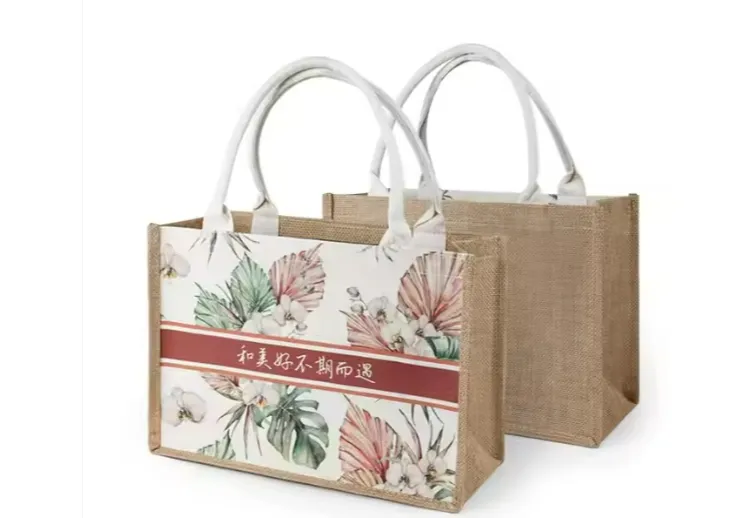 Bolsa Tote de Juta Sustentável para Mulheres Elegantes