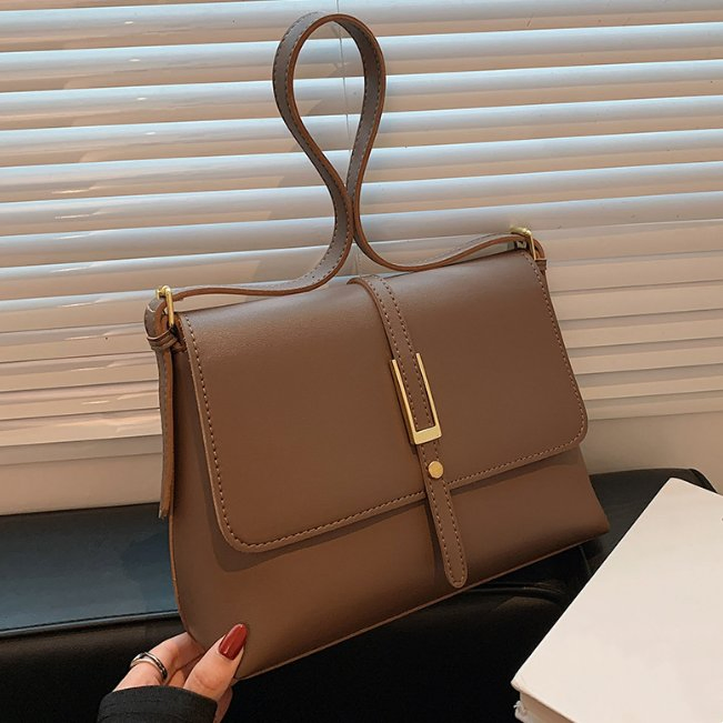 Moda Retrô Bolsa Grande Simples para Mulheres 2026 Nova Tendência Charmosa Bolsa de Ombro Único Bolsa de Braço Popular da Temporada Bolsa Transversal