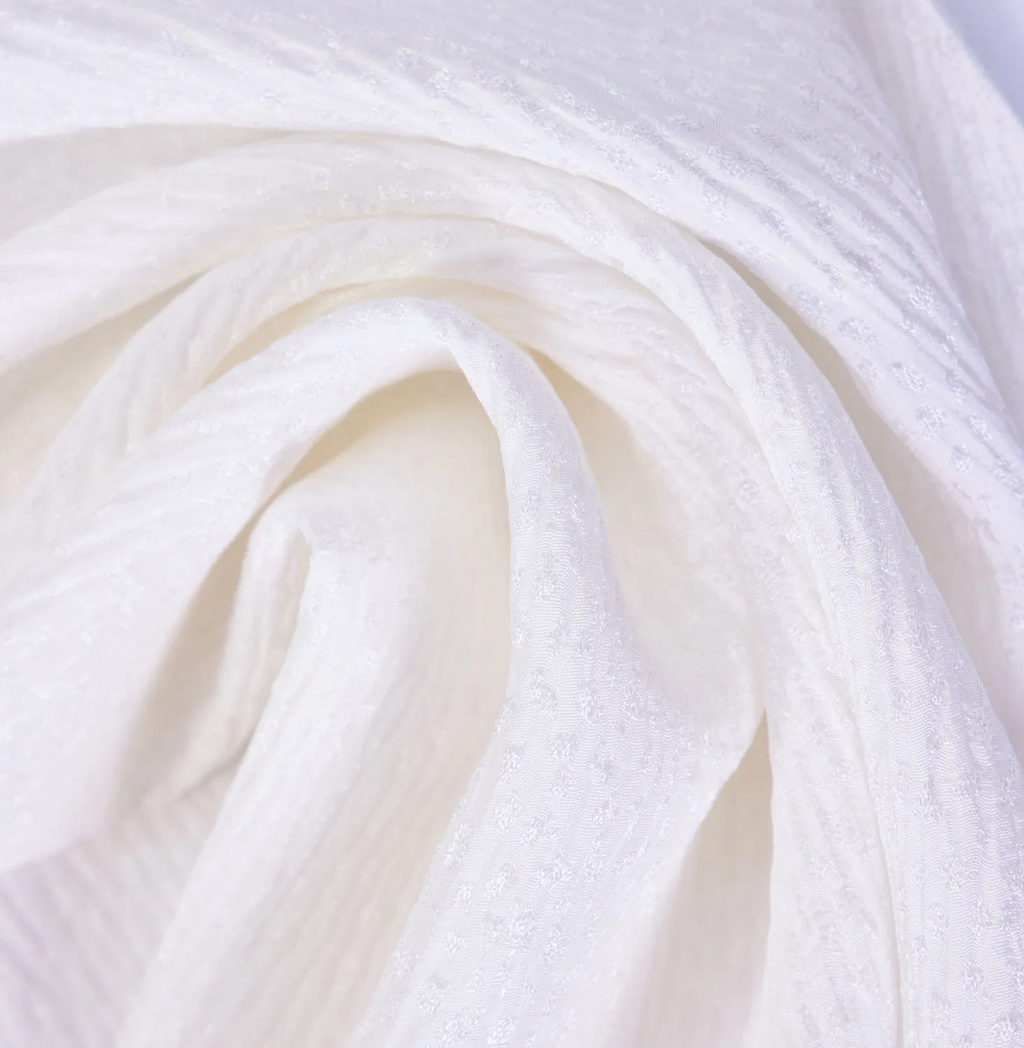 Tecido de Seda Viscose Jacquard Brocado Sustentável Oeko Tex 100 Macio Crinkle Georgette para Moda Feminina 20m/M