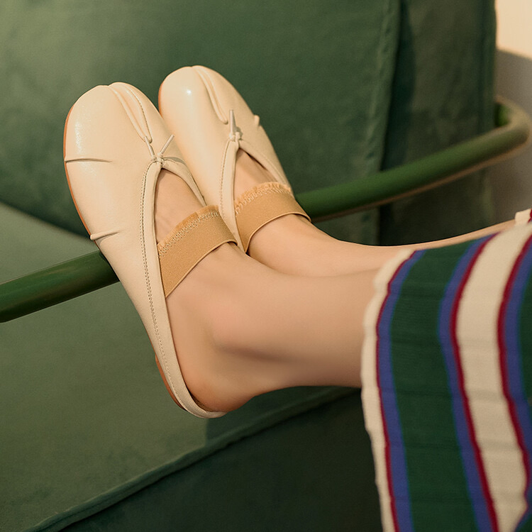 OEM ODM Alta Qualidade Couro Genuíno Moda Estilo Confortável Sandálias Mules para Mulheres Mules Fechados Chinelos para Senhoras