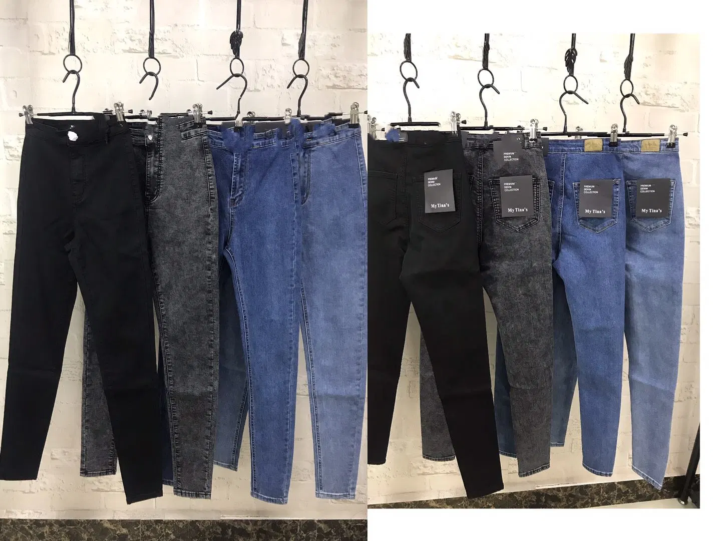 Venda Direta de Fábrica Calças Jeans de Algodão com Spandex para Mulheres Personalizadas de Alta Qualidade