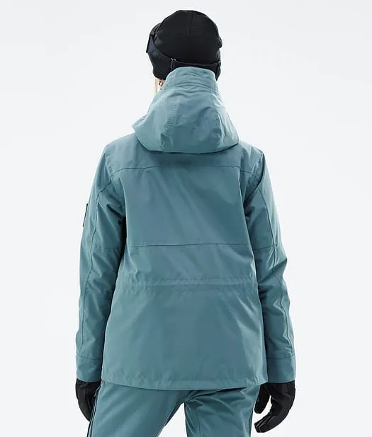 Jaqueta de esqui feminina estilo mais recente, manga longa, jaqueta de snowboard para mulher, roupa feminina, quantidade personalizada, casaco de algodão azul