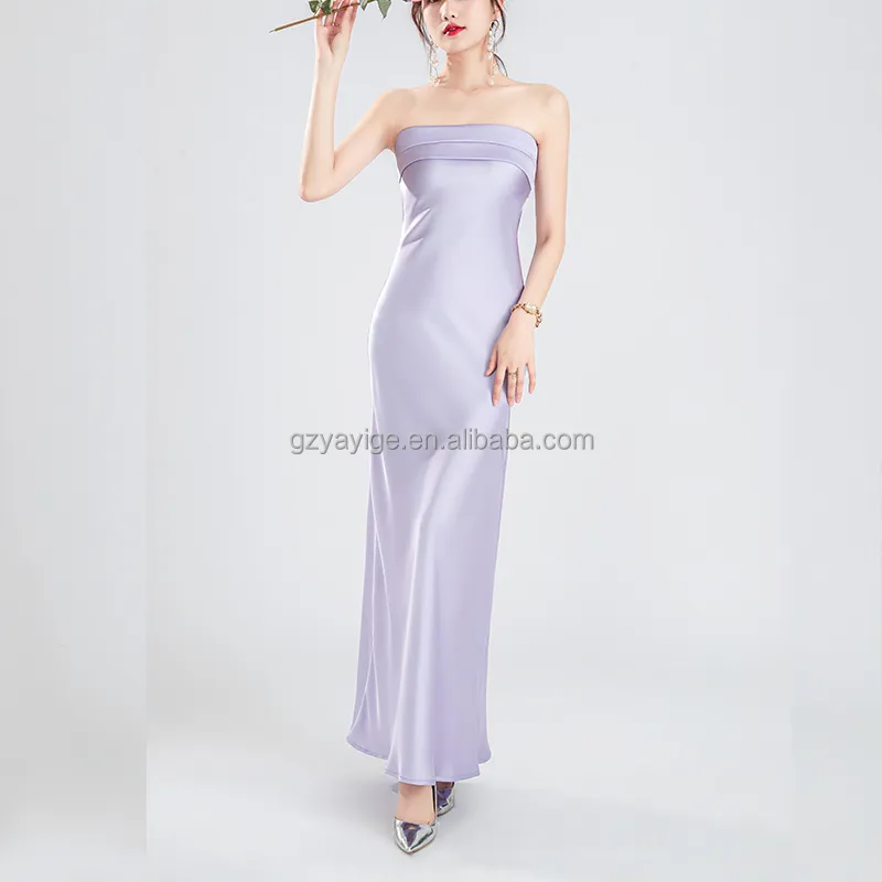 Vestido de Noite Elegante Sem Costas para Mulheres