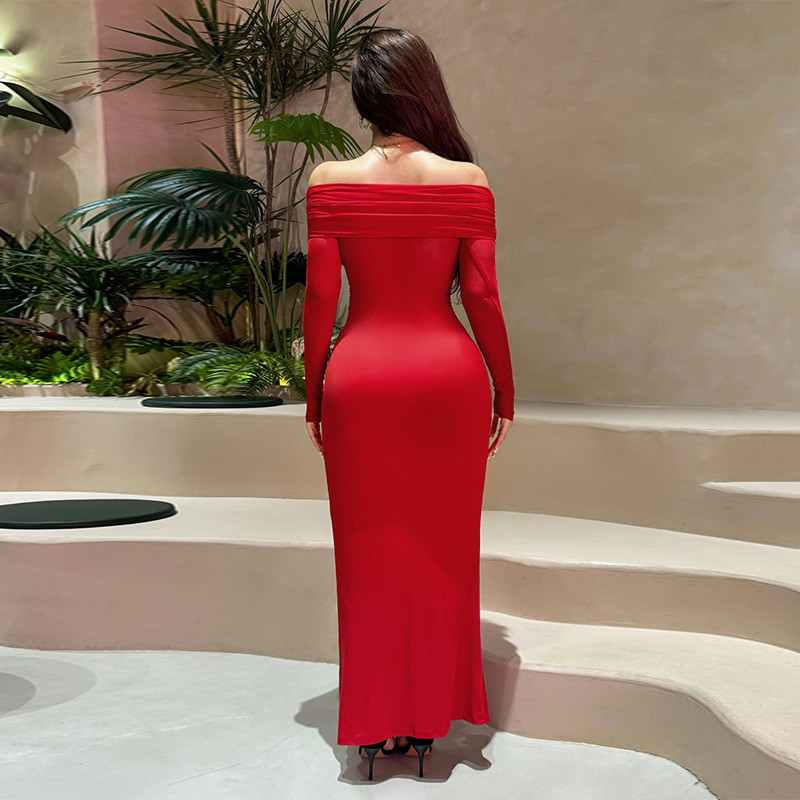 Novo Design Vestido Sexy Oco Sem Alças Vestido de Festa à Noite