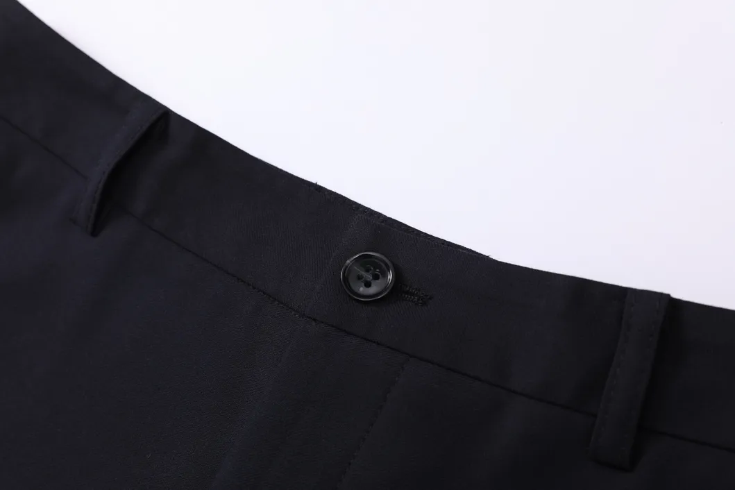 Jj8818 Calças de Negócios Slim Azuis Marinhas para Homens e Mulheres de Inverno