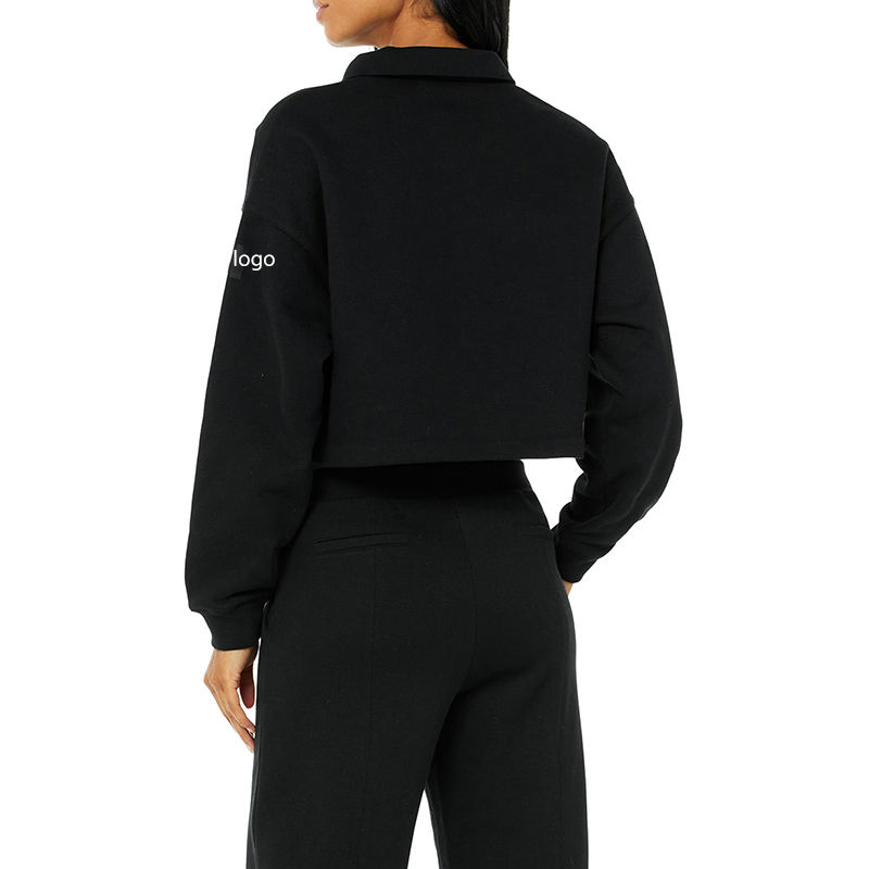 2025 Primavera Outono Nova Moda Personalizada Casual Mulheres Pullover Algodão Com Bolsos Frontais Moletom Mulheres Vestuário >= 50 Peças
