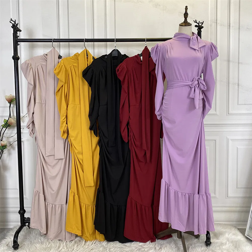 Vestidos Maxi Casuais Longos para Mulheres Moda Feminina Roupas de Verão Vestuário Ocidental Vestido Abaya de Dubai Vestido Islâmico Muçulmano