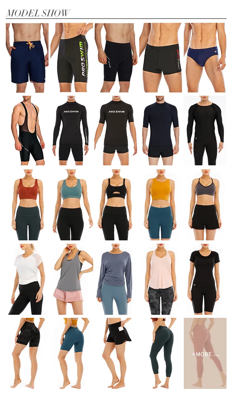Catálogo de roupas de yoga e fitness
