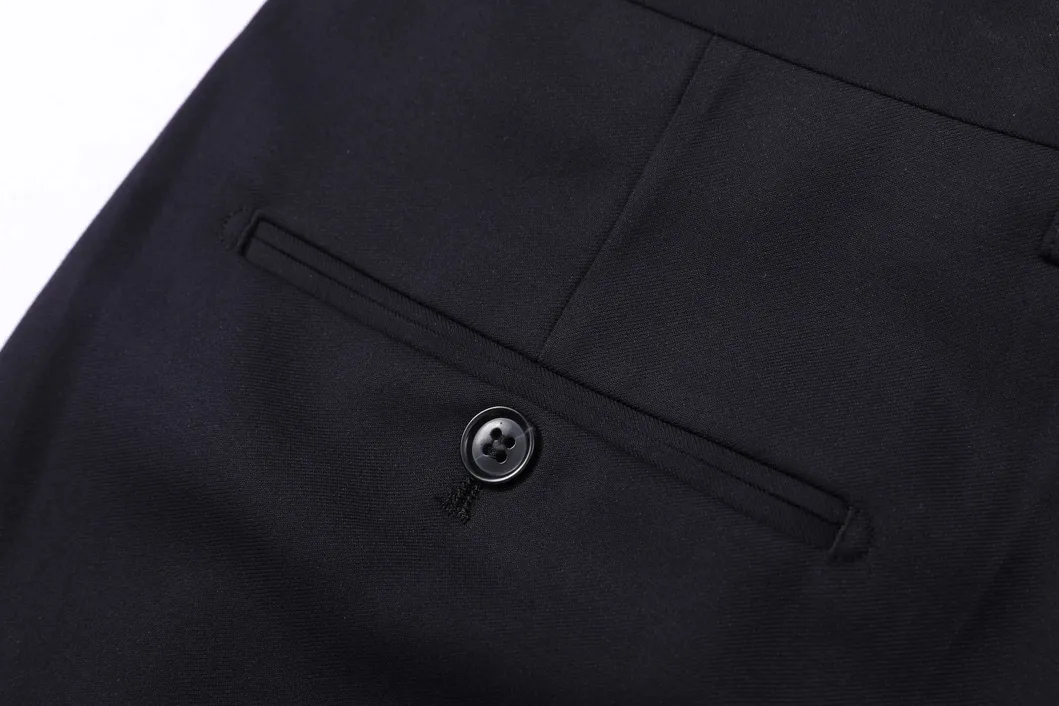 Jj8818 Calças de Negócios Slim Azuis Marinhas para Homens e Mulheres de Inverno