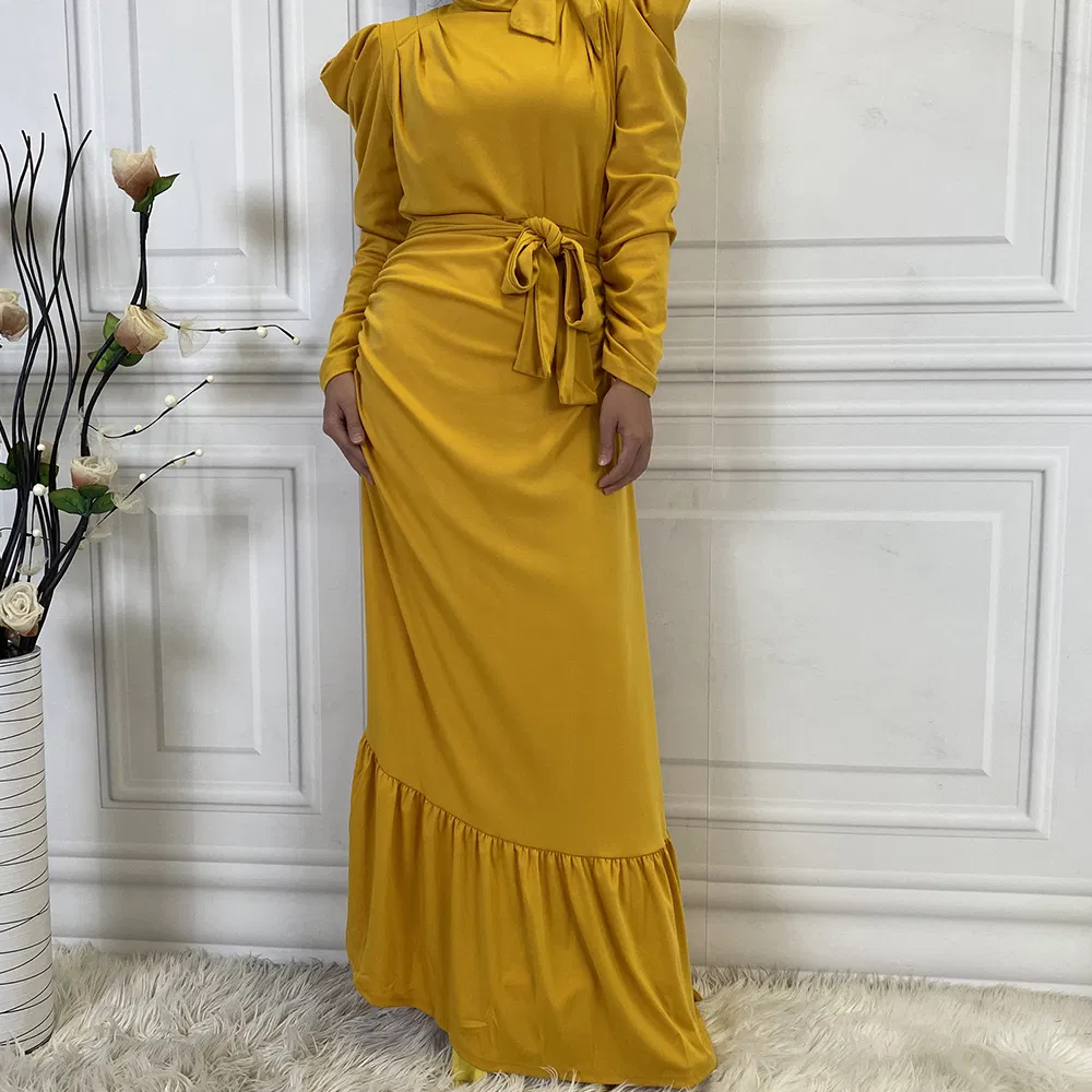 Vestidos Maxi Casuais Longos para Mulheres Moda Feminina Roupas de Verão Vestuário Ocidental Vestido Abaya de Dubai Vestido Islâmico Muçulmano