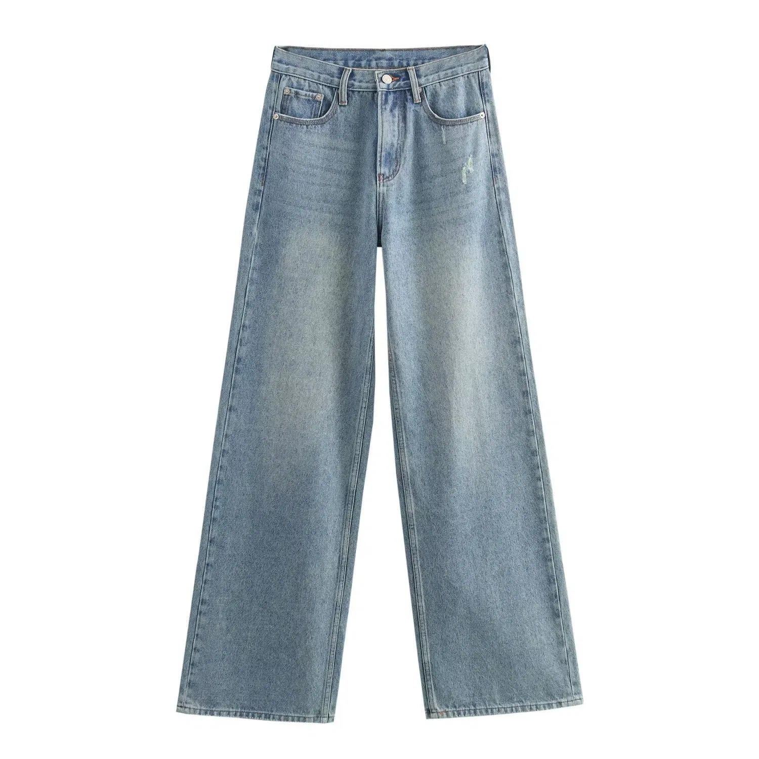 Calças de denim largas e elegantes para um estilo casual e chique