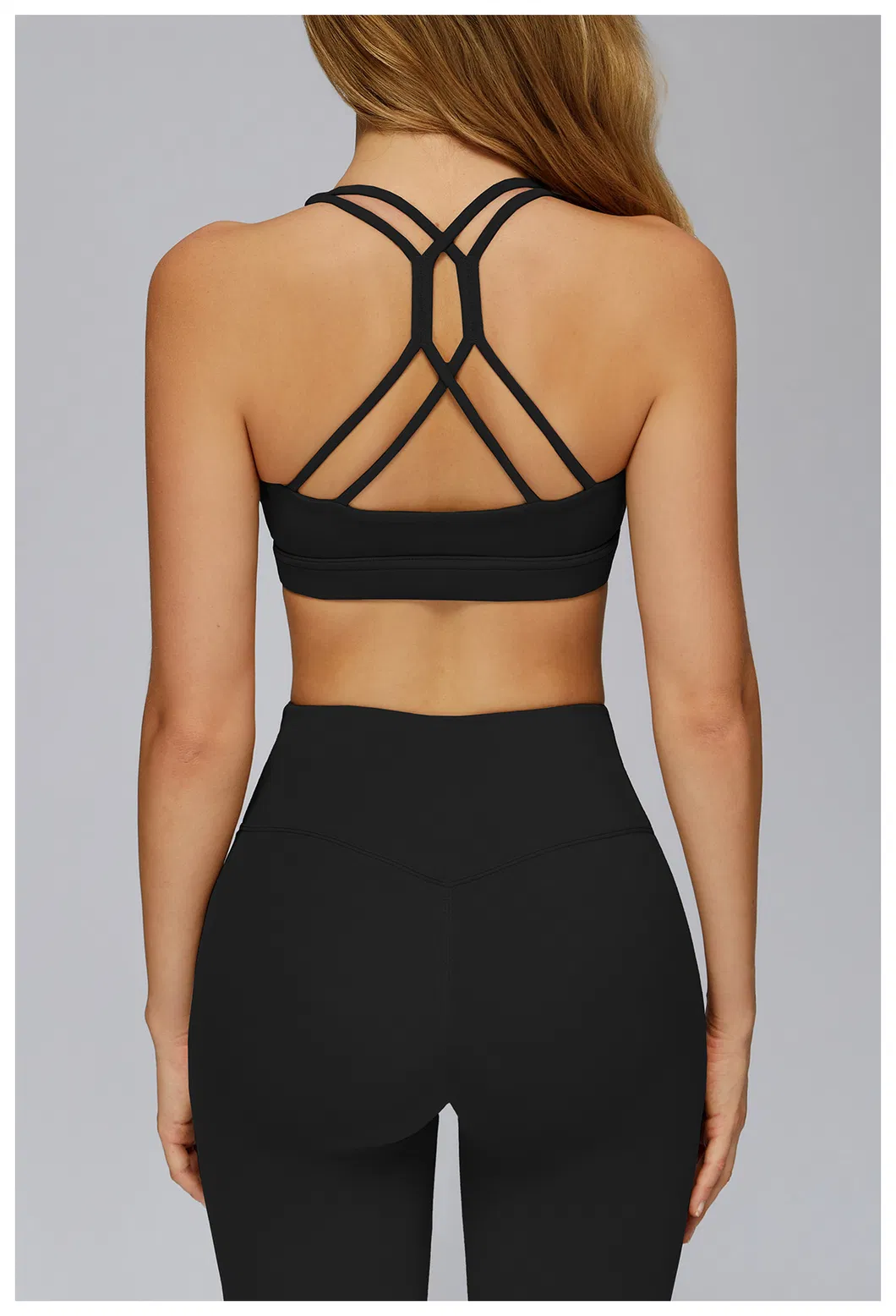 Conjunto de Fitness de Alta Qualidade para Mulheres: Sutiã, Jaqueta e Leggings, Roupas de Atividade Esportiva