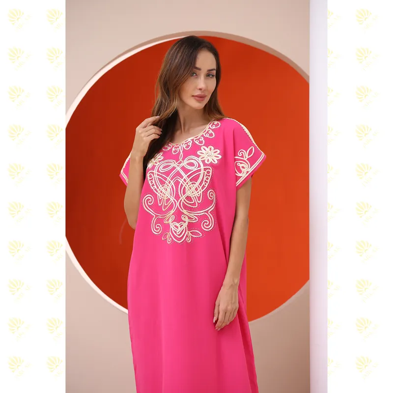 Abaya Floral Bordada Barata Mulheres Muçulmanas Prom Robe Turco Meninas Muçulmanas Roupas Islâmicas