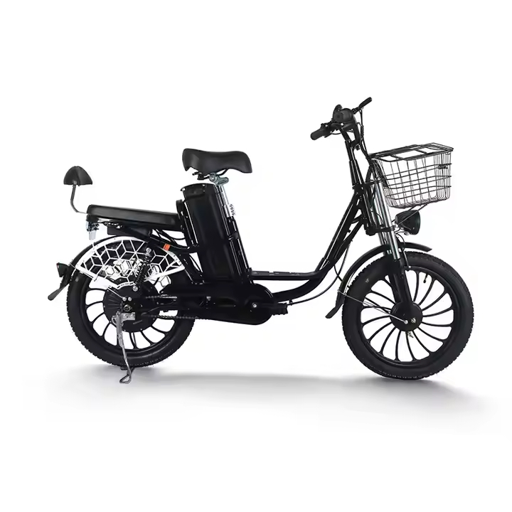 Moda - Bicicleta Elétrica Feminina Projetada com 20 - Polegadas Pneus. Ebike para Adultos com um Quadro de Ferro, uma Bicicleta Elétrica para Estradas Urbanas