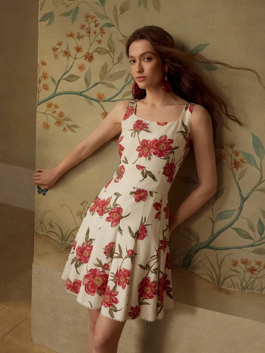 Vestido de Alças Floral Detalhe 2