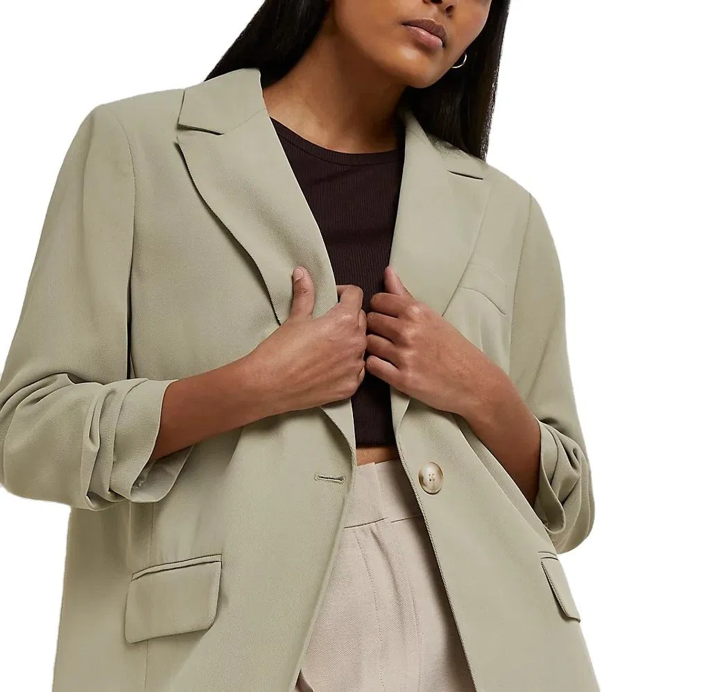 Blazer de Manga Longa para Moda, Traje Formal de Escritório, Roupas Femininas, Conjuntos de Negócios para Mulheres