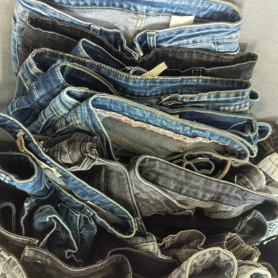 Venda Direta de Fábrica Calças Jeans Femininas Usadas em Boa Condição Roupas Usadas
