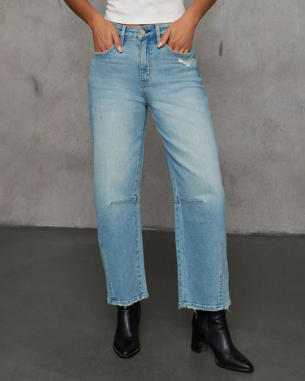 Roupas Femininas 2025 Primavera Nova Moda Casual Calças de Denim Soltas com Cintura Média em Estilo Balão