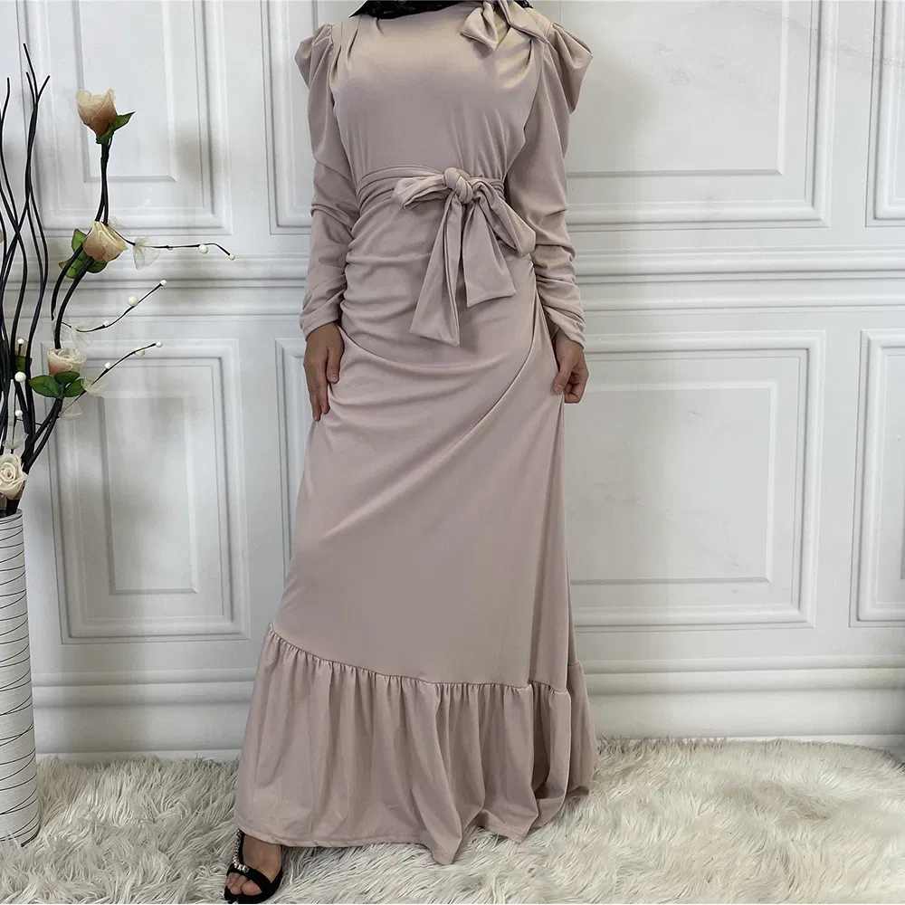 Vestidos Maxi Casuais Longos para Mulheres Moda Feminina Roupas de Verão Vestuário Ocidental Vestido Abaya de Dubai Vestido Islâmico Muçulmano