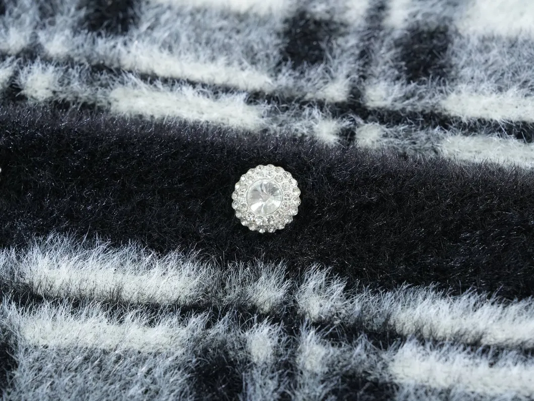 Cardigã de Malha Fuzzy de Nylon Xadrez Feminino 100% Moda Urbana