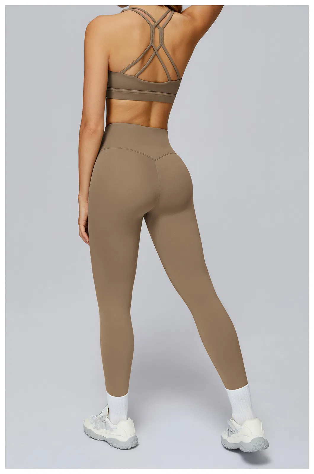 Conjunto de Fitness de Alta Qualidade para Mulheres: Sutiã, Jaqueta e Leggings, Roupas de Atividade Esportiva