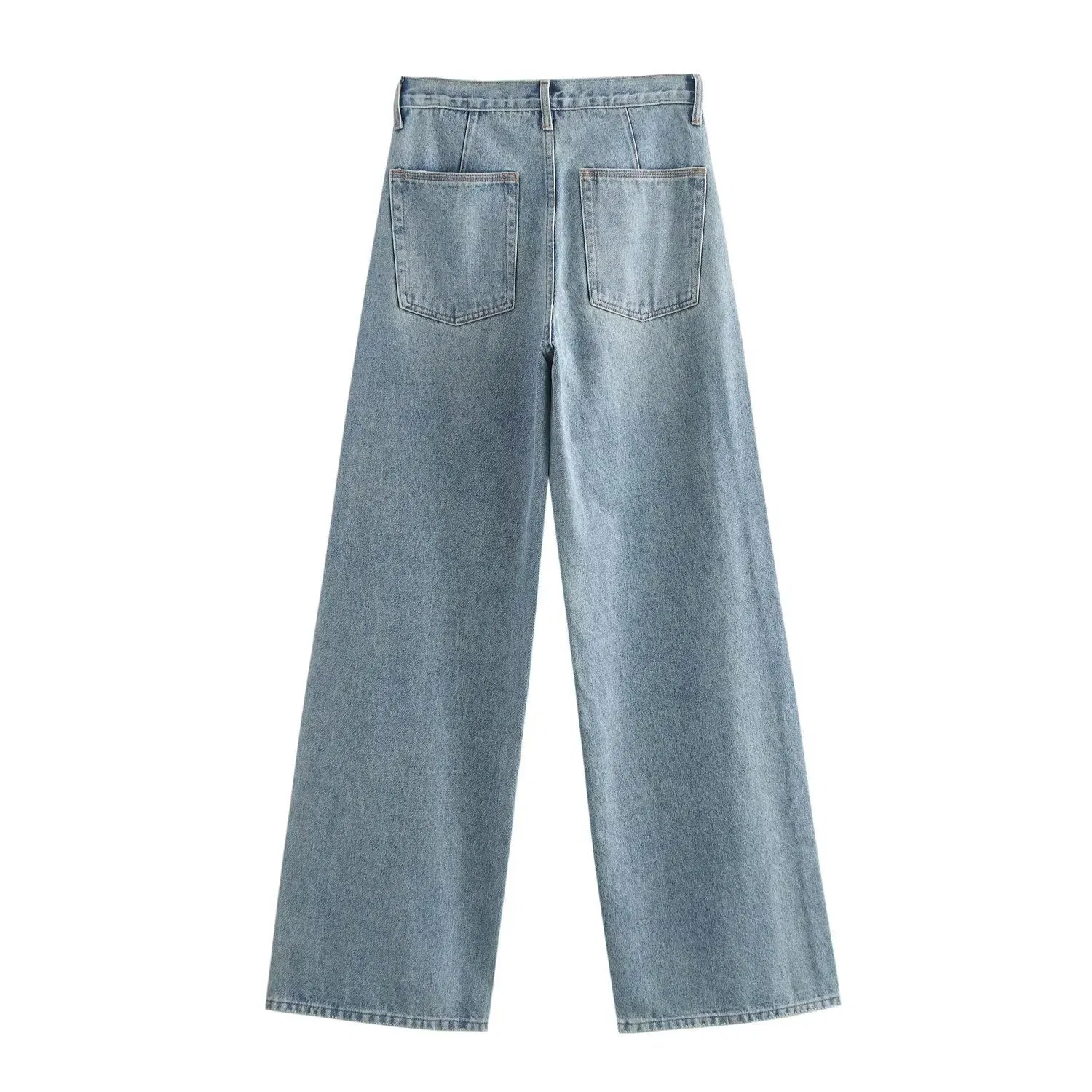 Calças de denim largas e elegantes para um estilo casual e chique