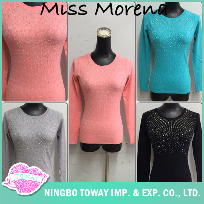 Venda Quente de Bordado Inferior Rosa Mulheres Moda Malhas Online