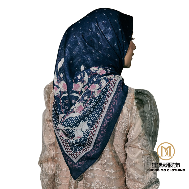 Fabricante direto de hijab de voile de algodão impresso moderno, designs tendência, coleções sazonais, hijab de voile de algodão bawal