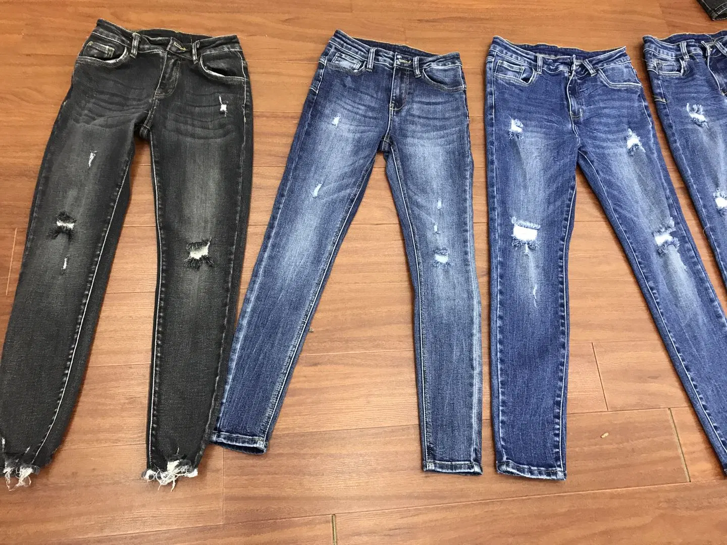 Venda Direta de Fábrica Calças Jeans de Algodão com Spandex para Mulheres Personalizadas de Alta Qualidade