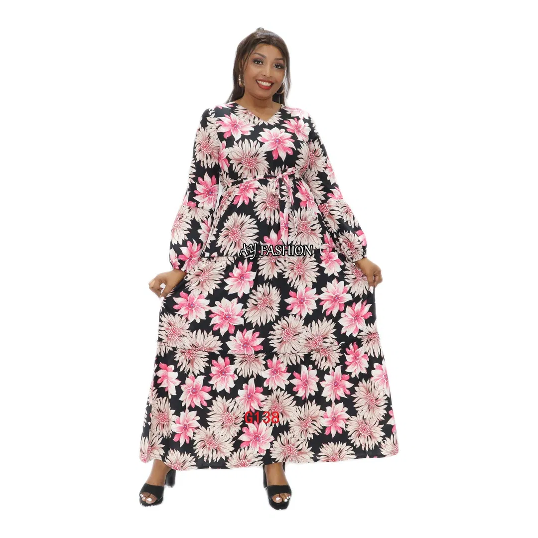 Vestido de noite islâmico abaya com mangas de lanterna para mulheres
