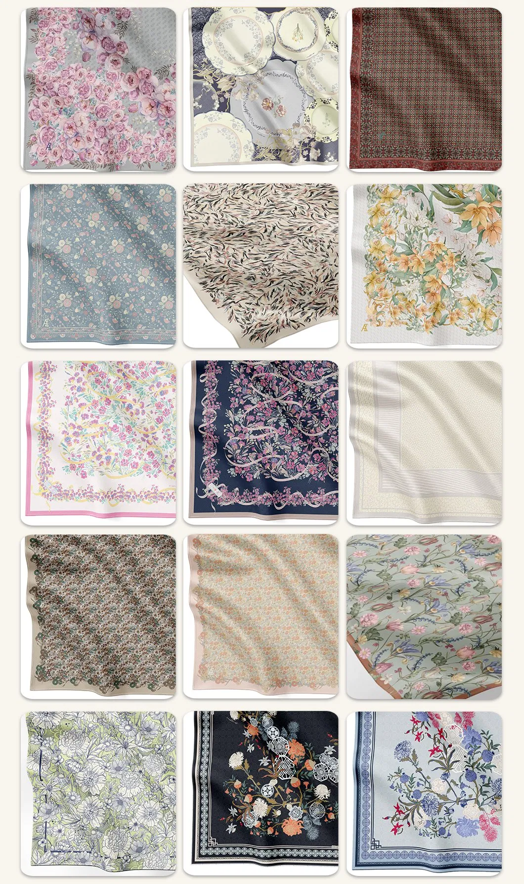 Moda Modesta Elegante Personalizada Estampas Sazonais Mercado do Oriente Médio Hijab de Cetim Elástico