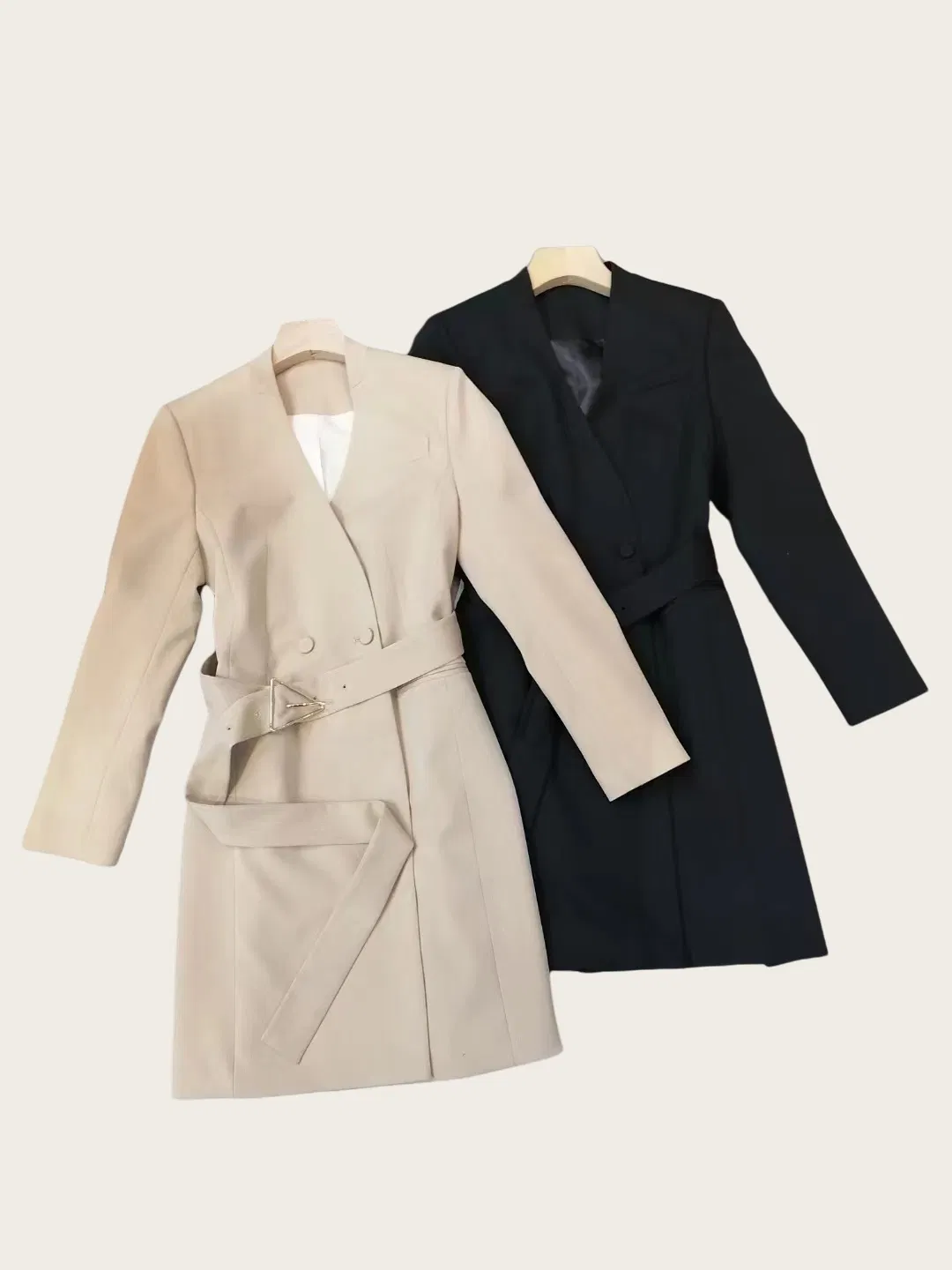 Casaco trench casual de negócios feminino sob medida de luxo para o escritório