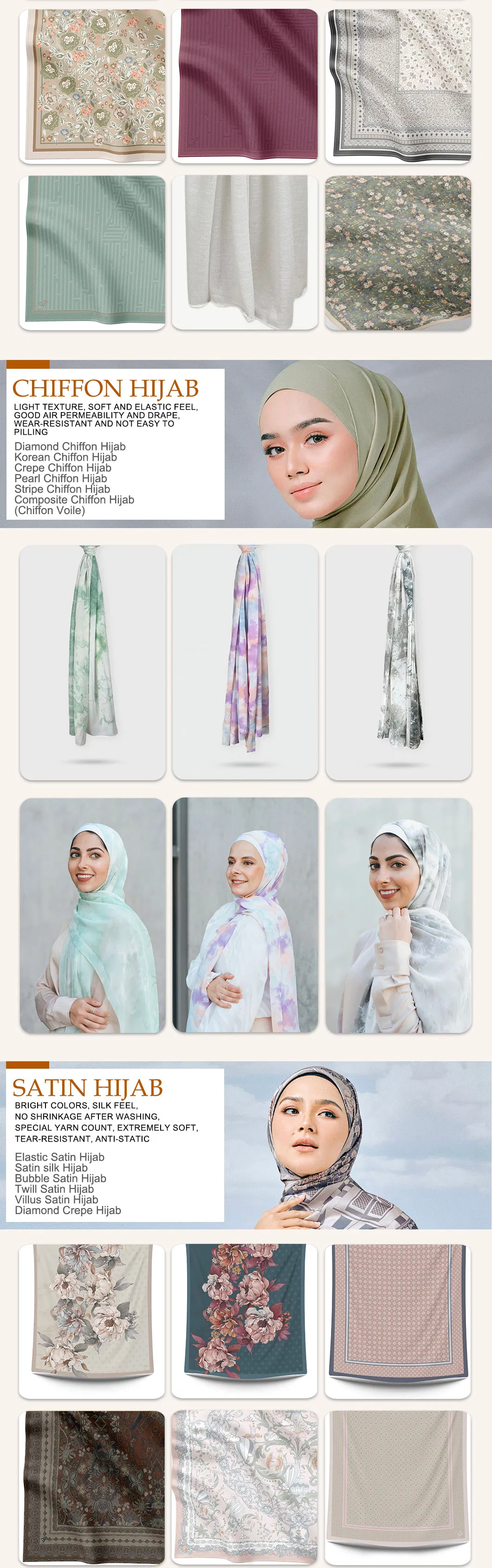 Fornecedor profissional de hijab de viscose voile, designs de tendências sazonais diretas, estilos contemporâneos, hijab de viscose voile