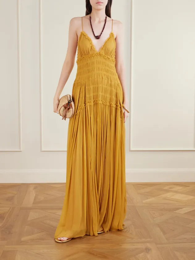 Vestido Feminino Maxi Chiffon Boho