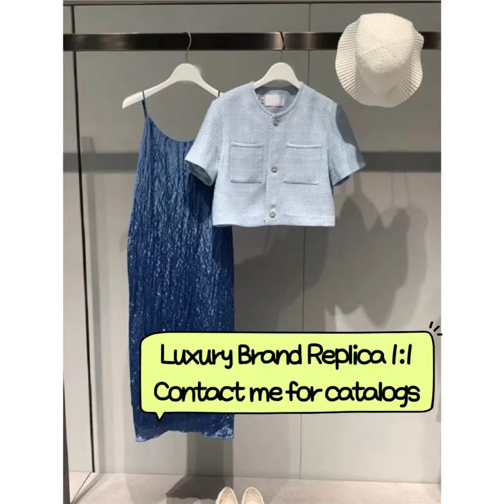 Wholesale Replica Online Store Fashion Factory Brand Name Mirror Plus Size Ladies Girl Evening Dress Women Clothing Luxury Replica Design Women's Dress