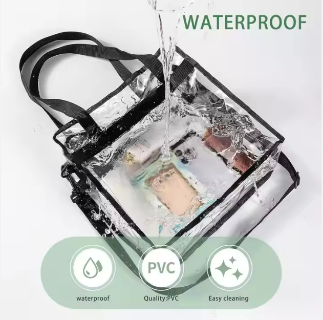 Bolsa Tote Grande de PVC Sustentável para Mulheres Fashionistas