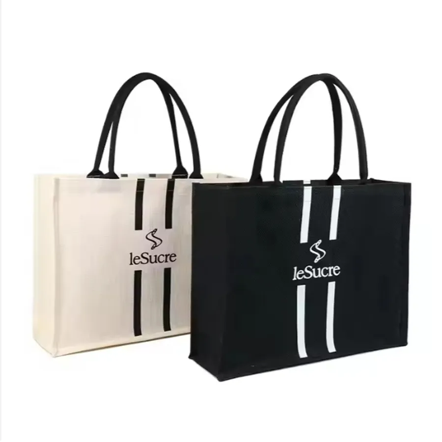 Bolsa Tote de Juta Sustentável para Mulheres Elegantes
