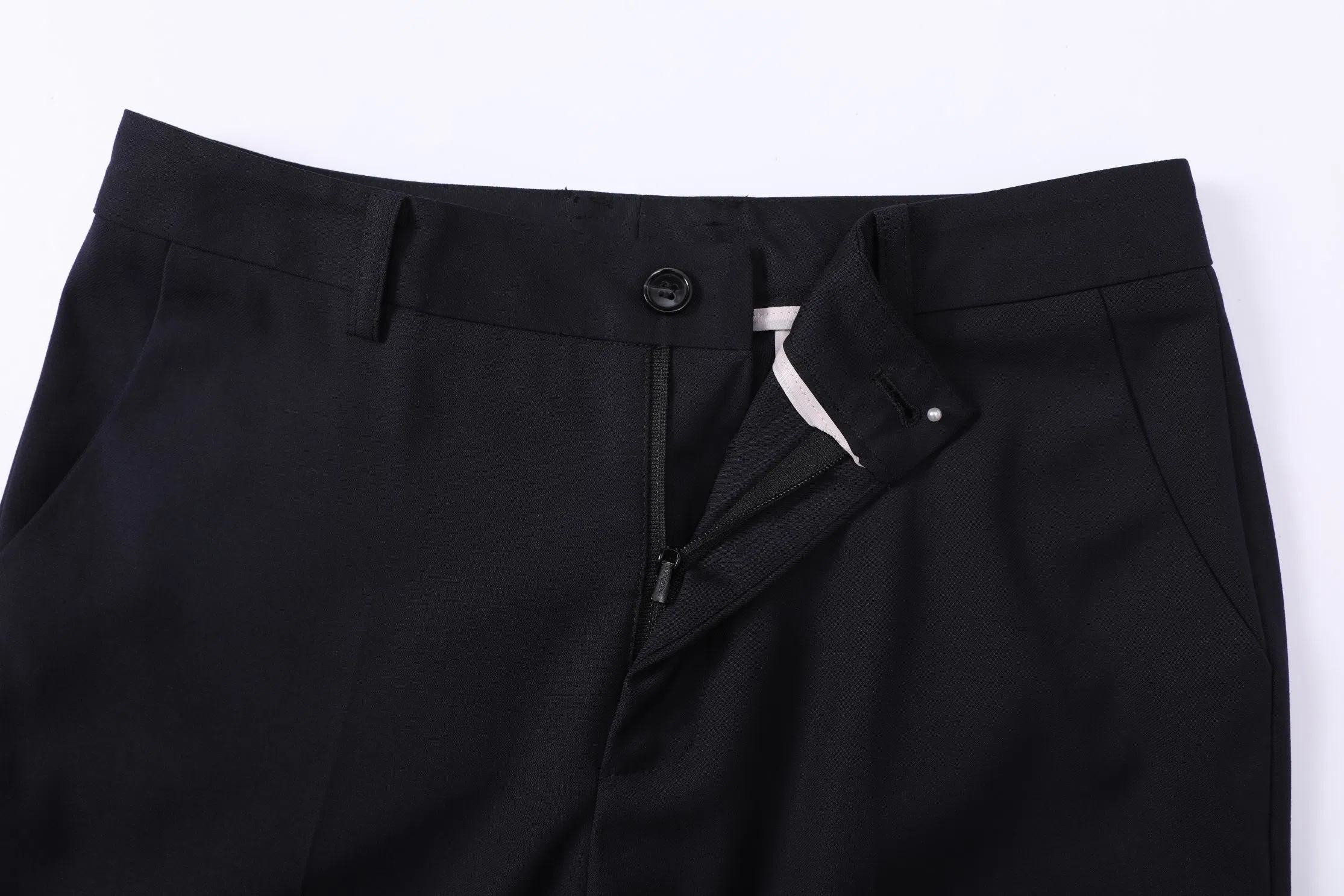 Jj8818 Calças de Negócios Slim Azuis Marinhas para Homens e Mulheres de Inverno