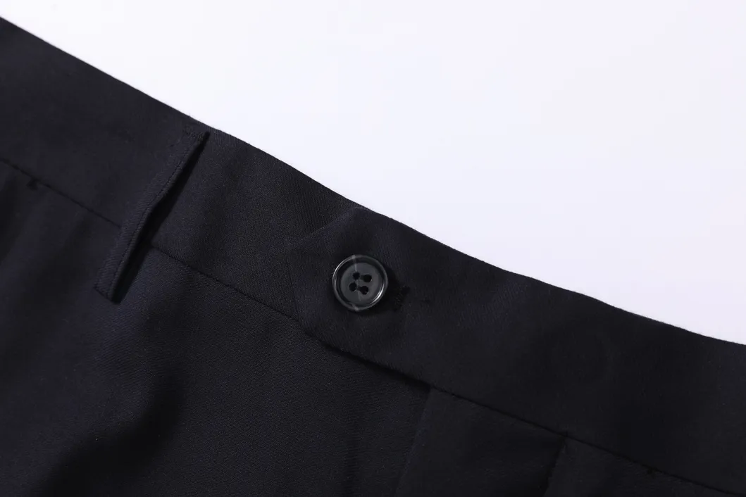 Jj8818 Calças de Negócios Slim Azuis Marinhas para Homens e Mulheres de Inverno