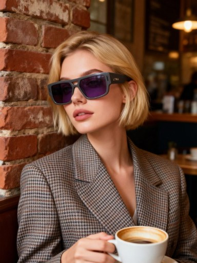 Óculos de sol quadrados pretos para mulheres, moda urbana, acessórios de moda