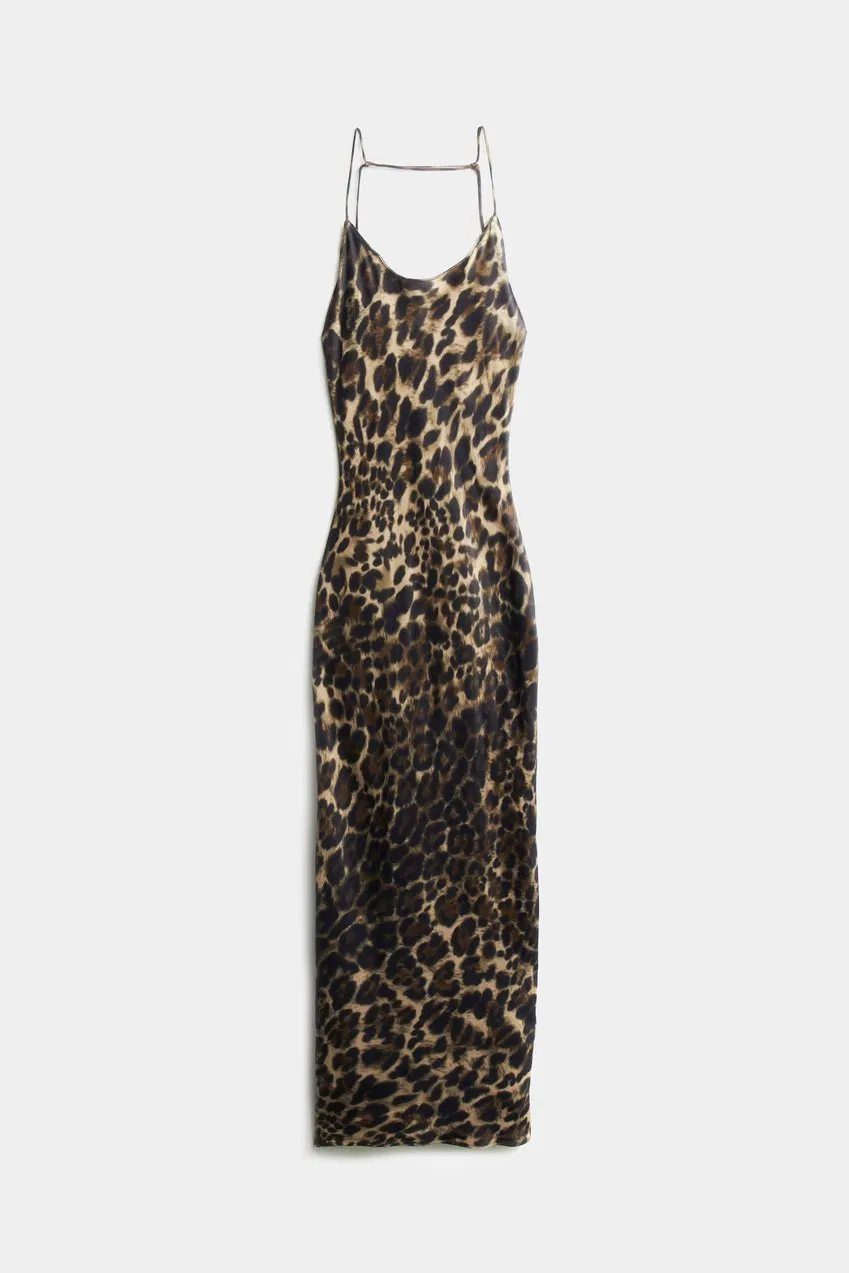 Vestido de noite feminino sexy e justo personalizado por atacado, vestido longo de mulher, vestido de slip longo para ladies, vestido de festa com estampa de leopardo, vestido formal de luxo