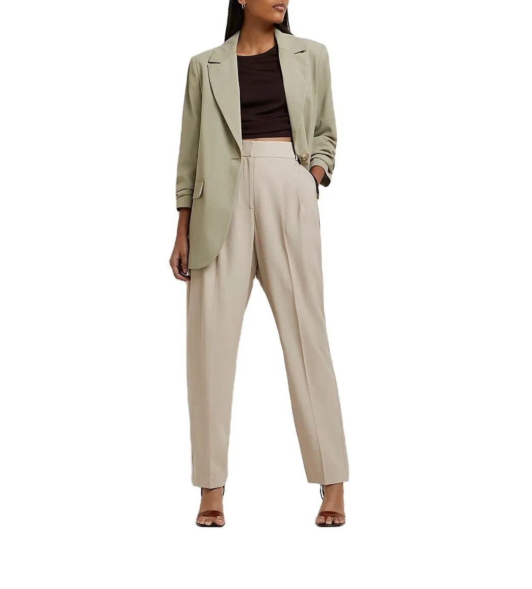Blazer de Manga Longa para Moda, Traje Formal de Escritório, Roupas Femininas, Conjuntos de Negócios para Mulheres