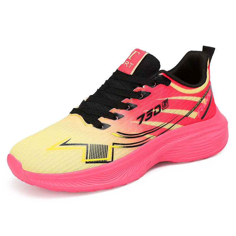 Sapatos Casuais de Moda Cores Brilhantes Mulheres Tênis de Malha Respirável Atacado Unissex Solado de EVA Tênis Urbanos para Mulheres